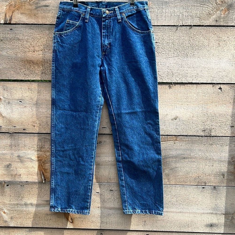 Wrangler Men's Five Star Premium Straight Leg Jeans Dark Stone Wash Size 32x29